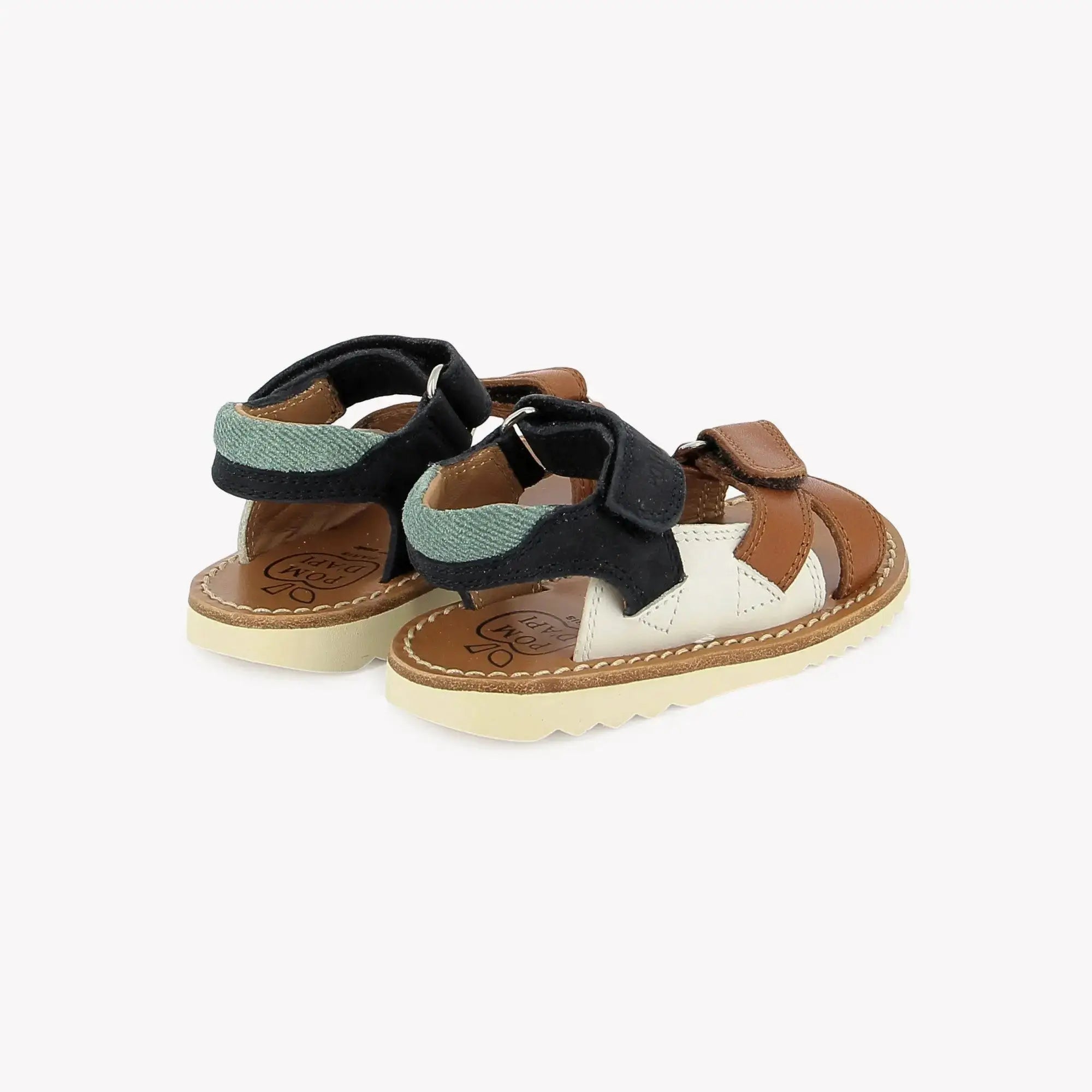 pom-d-api-waff-jimy-sandale-gar-on-cuero-crema-marine image 3