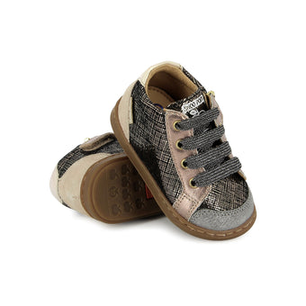 shoo-pom-bouba-zip-box-chaussure-premiers-pas-noir-platine-cuir-m-tallis image 4