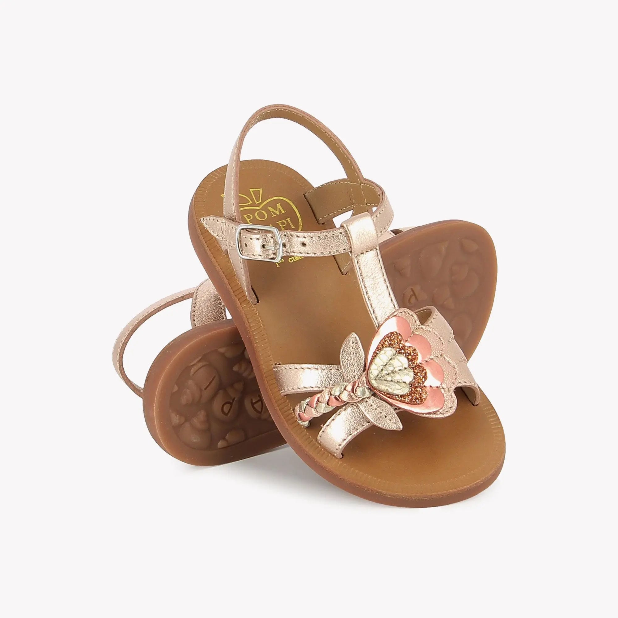 pom-d-api-plagette-alto-sandale-fille-cuivre-multi-chic image 2