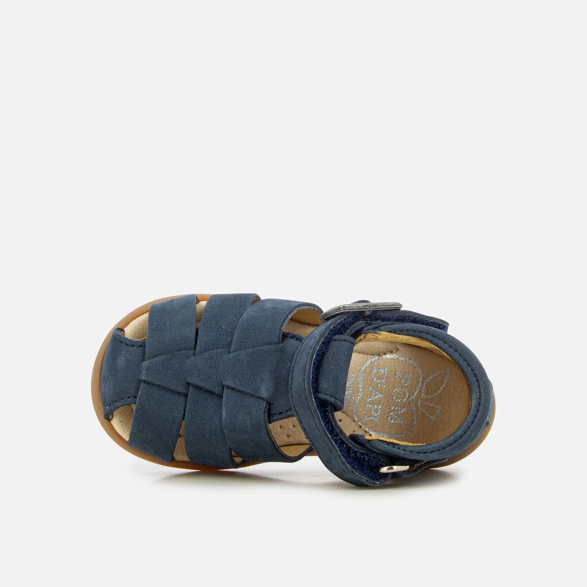 pom-d-api-stand-up-papy-sandales-premiers-pas-gar-on-marine-nubuck image 4