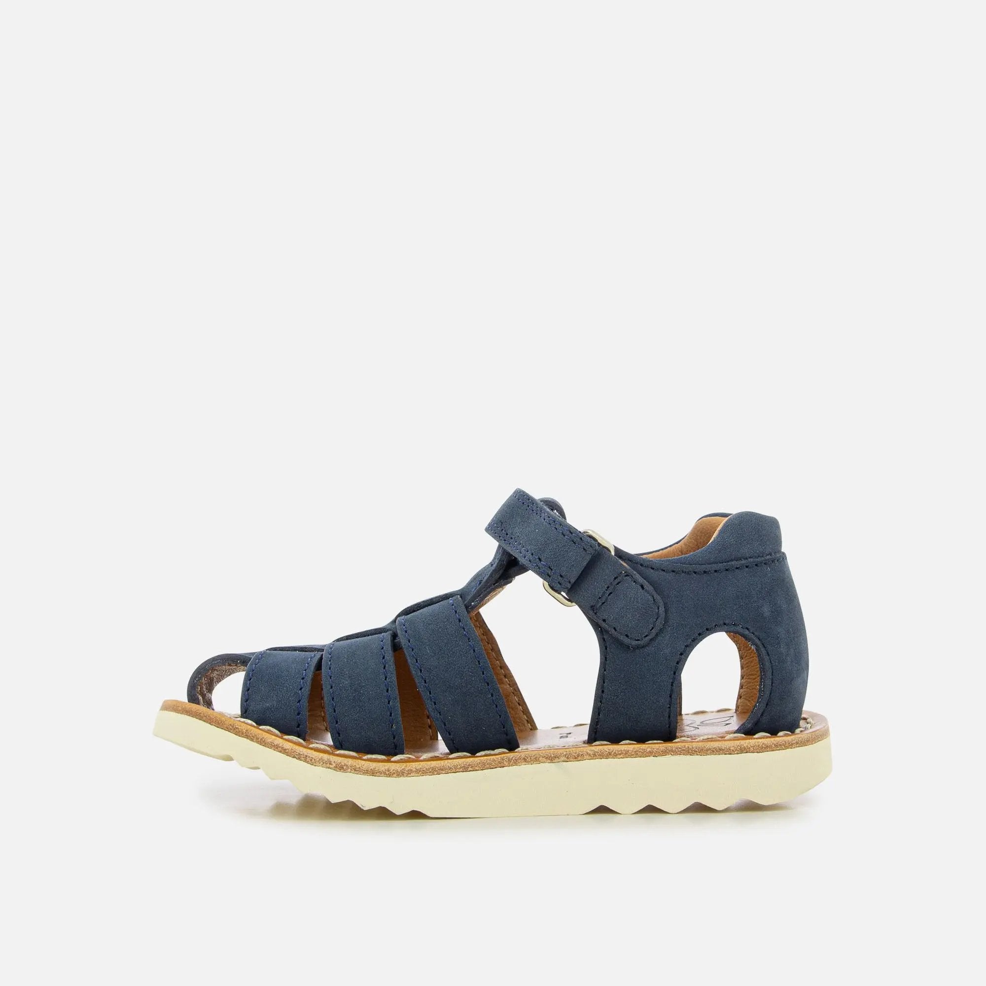 pom-d-api-waff-papy-nubuck-bleu-sandale-premiers-pas-gar-on image 3