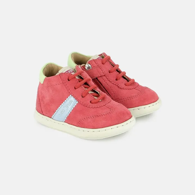 shoo-pom-bouba-lazy-chaussure-premiers-pas-fille-velours-raspberry image 1