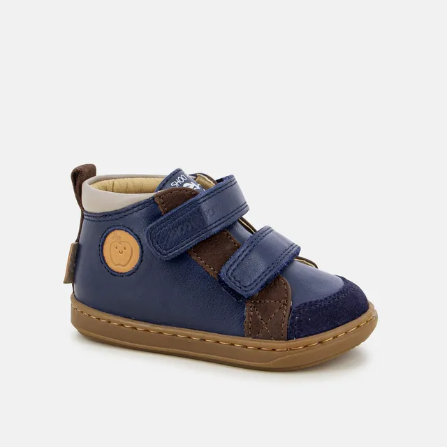 shoo-pom-bouba-scratch-chaussure-premiers-pas-cuir-marine image 1