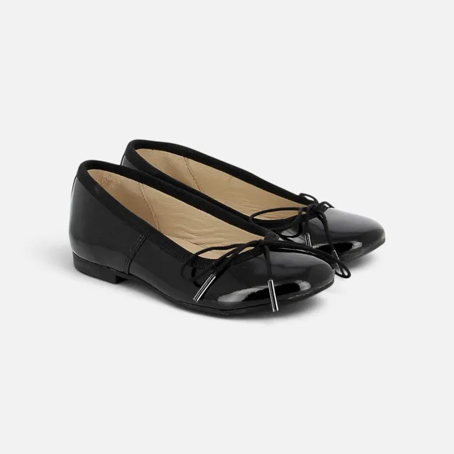 pom-d-api-dory-bal-ballerine-fille-noir-vernis image 1