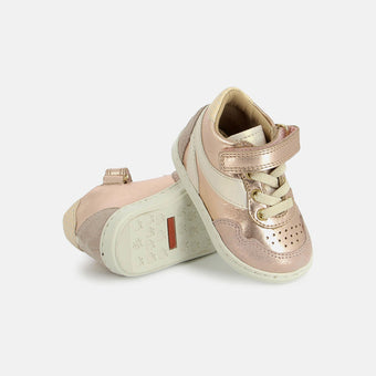 shoo-pom-bouba-ziva-chaussure-premiers-pas-cuir-laminato-copper-pearl image 2