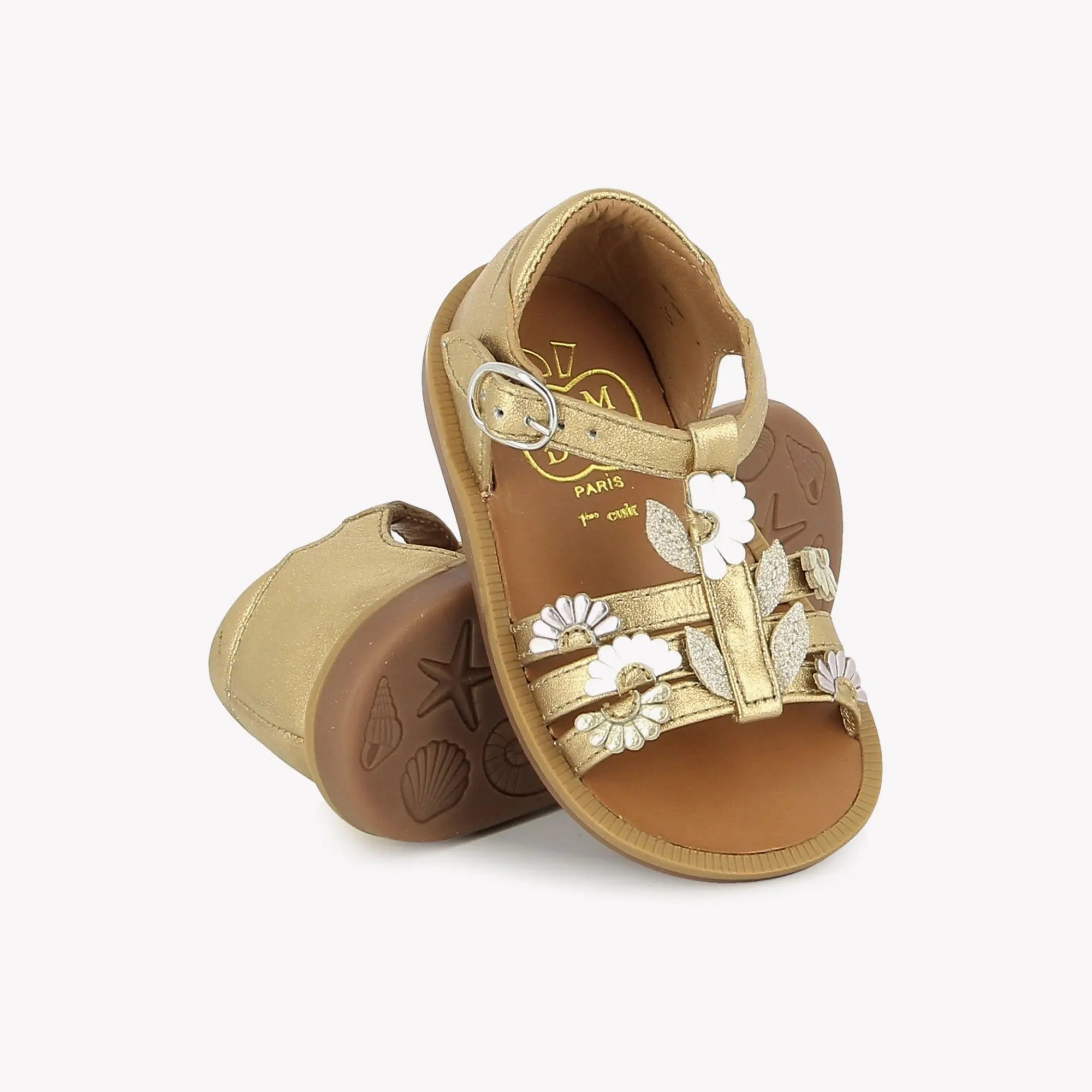 pom-d-api-poppy-multi-daisy-sandales-fille-premiers-pas-laminato-dor-multi image 2
