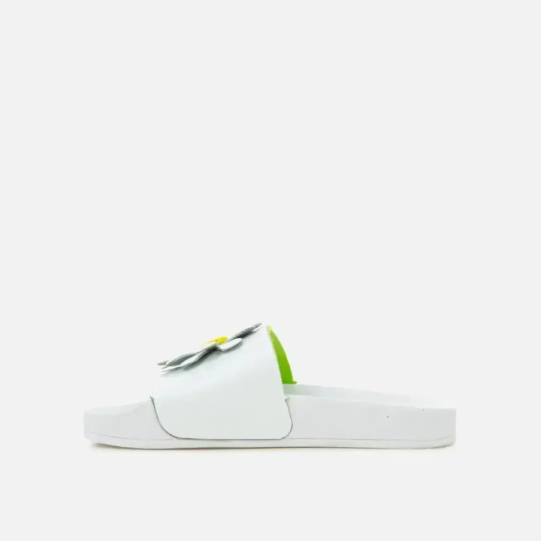 pom-d-api-slappy-big-flo-mule-plage-fille-vert-jaune-fleur image 3
