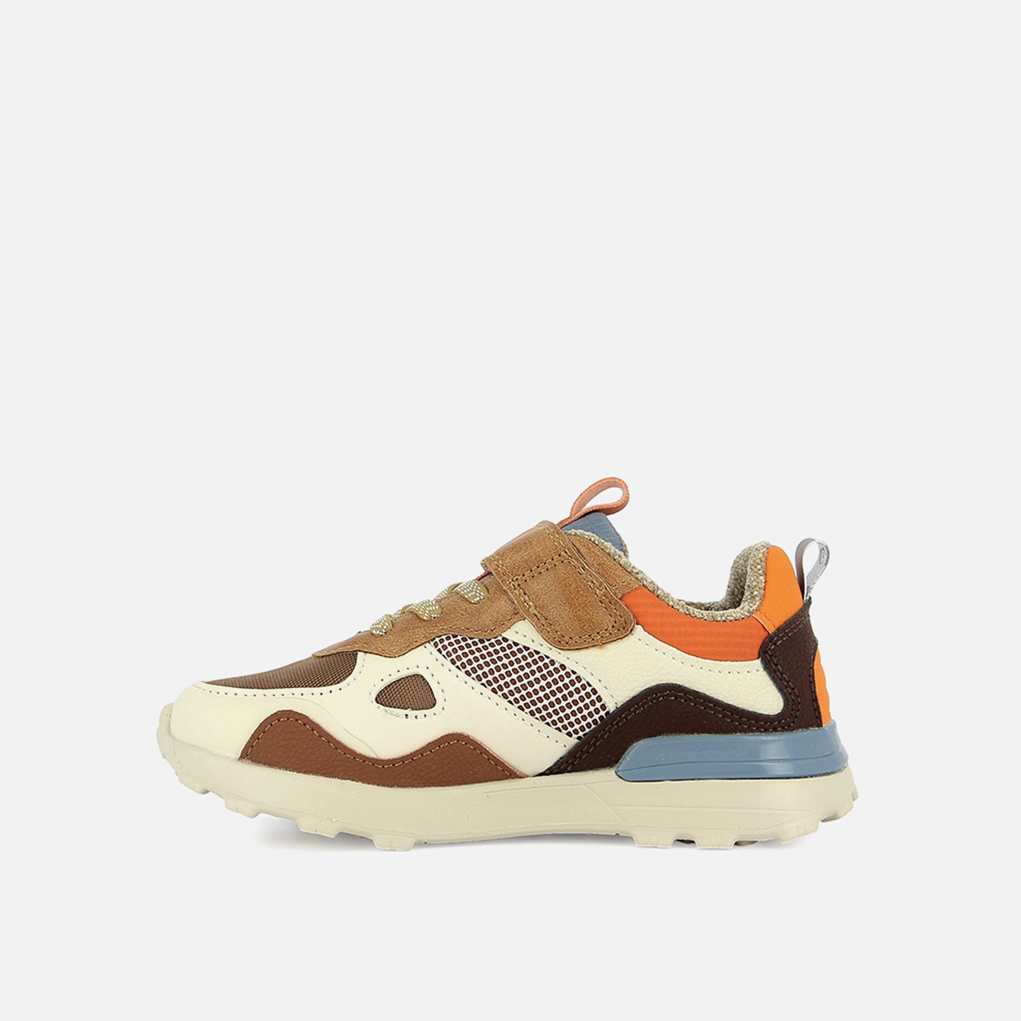 shoo-pom-joggy-scratch-baskets-enfant-camel-off-white-orange-2 image 6