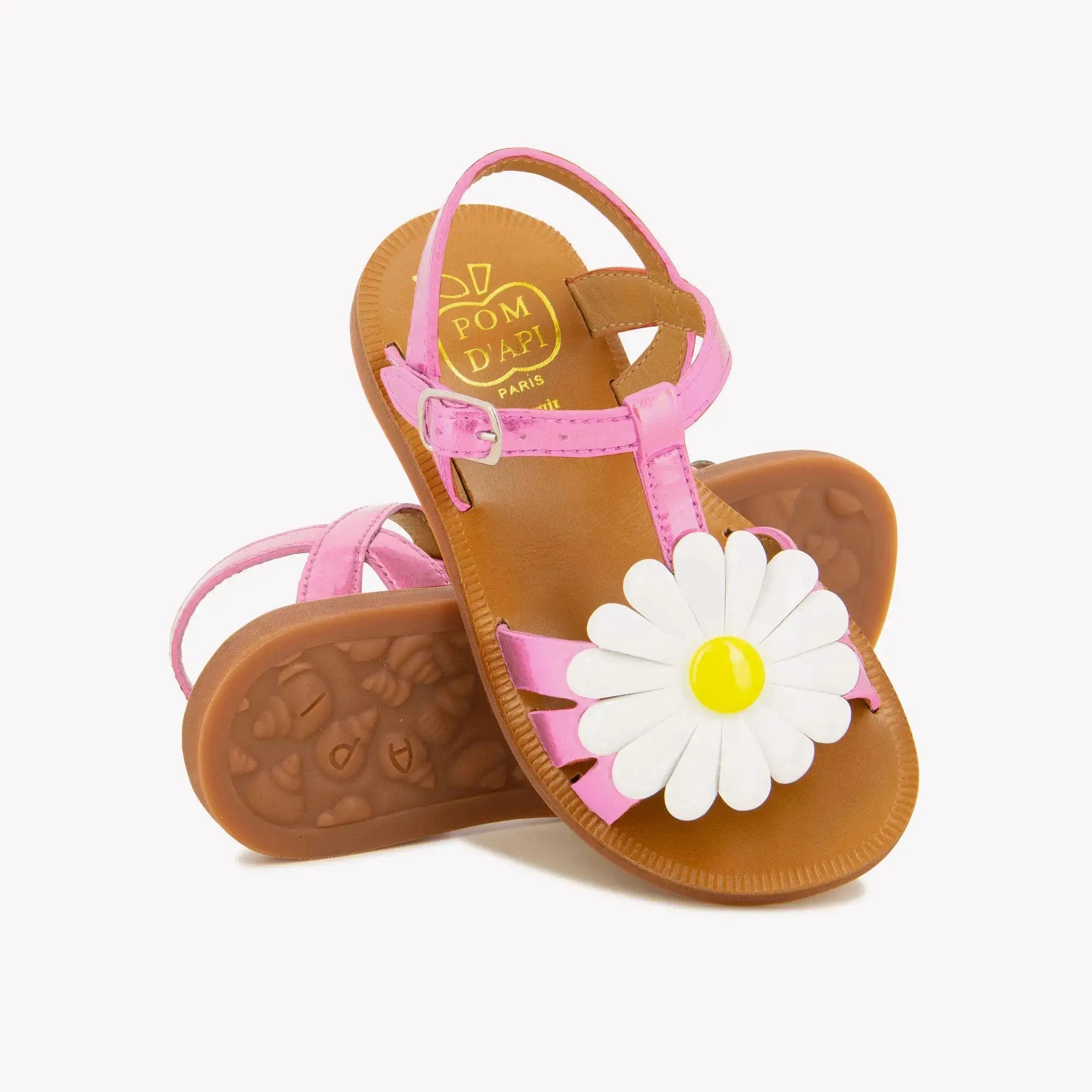 pom-d-api-plagette-big-flo-sandale-fille-vernis-metal-bubble-gum image 3