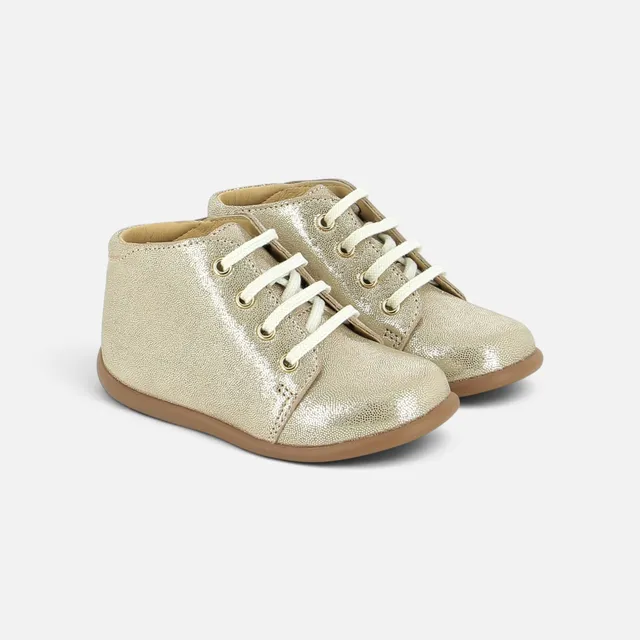 pom-d-api-stand-up-bottine-premiers-pas-fille-sand-velours-paillette image 1