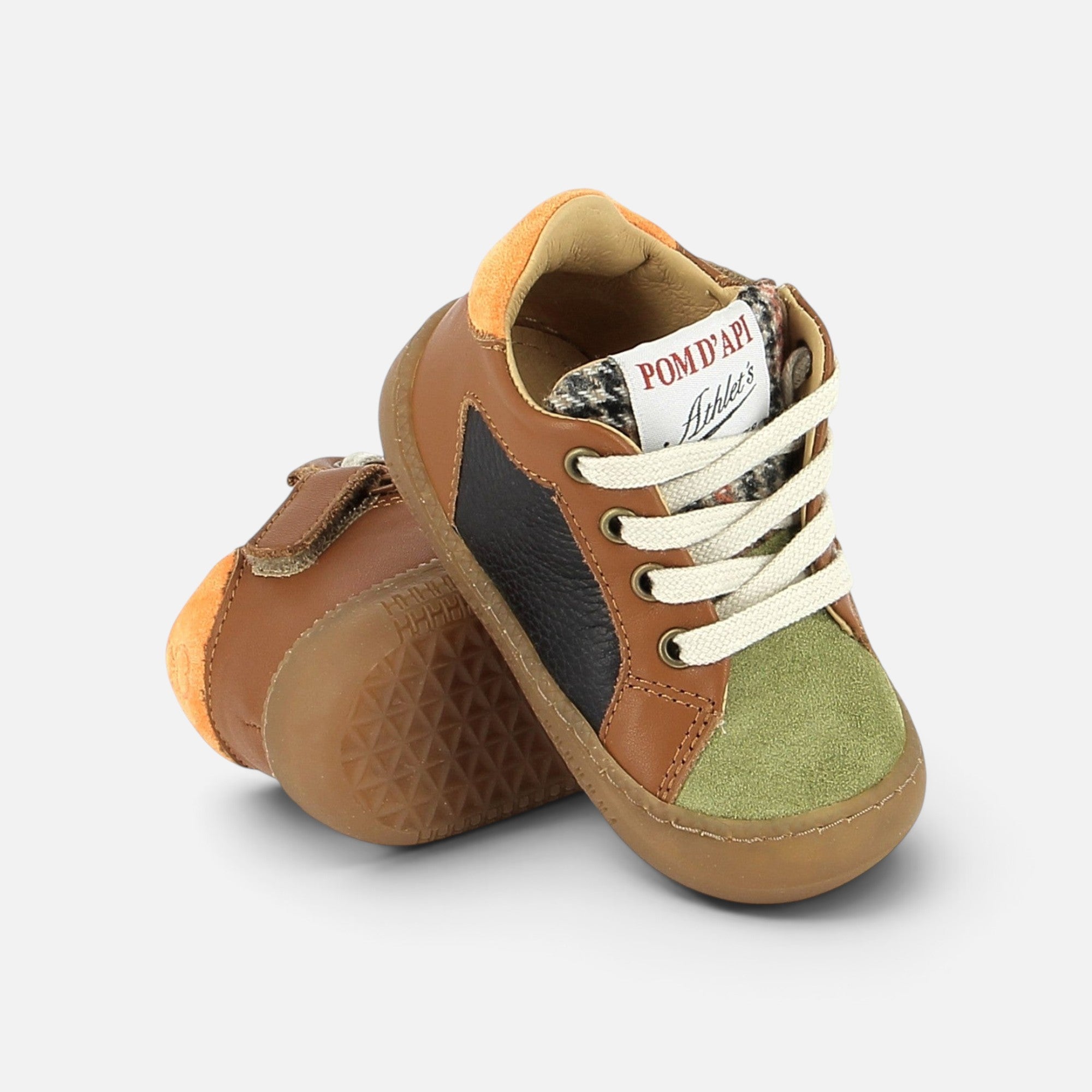 pom-d-api-yaka-star-chaussure-premiers-pas-gar-on-marron-buda-nomada-cuero-navy image 3