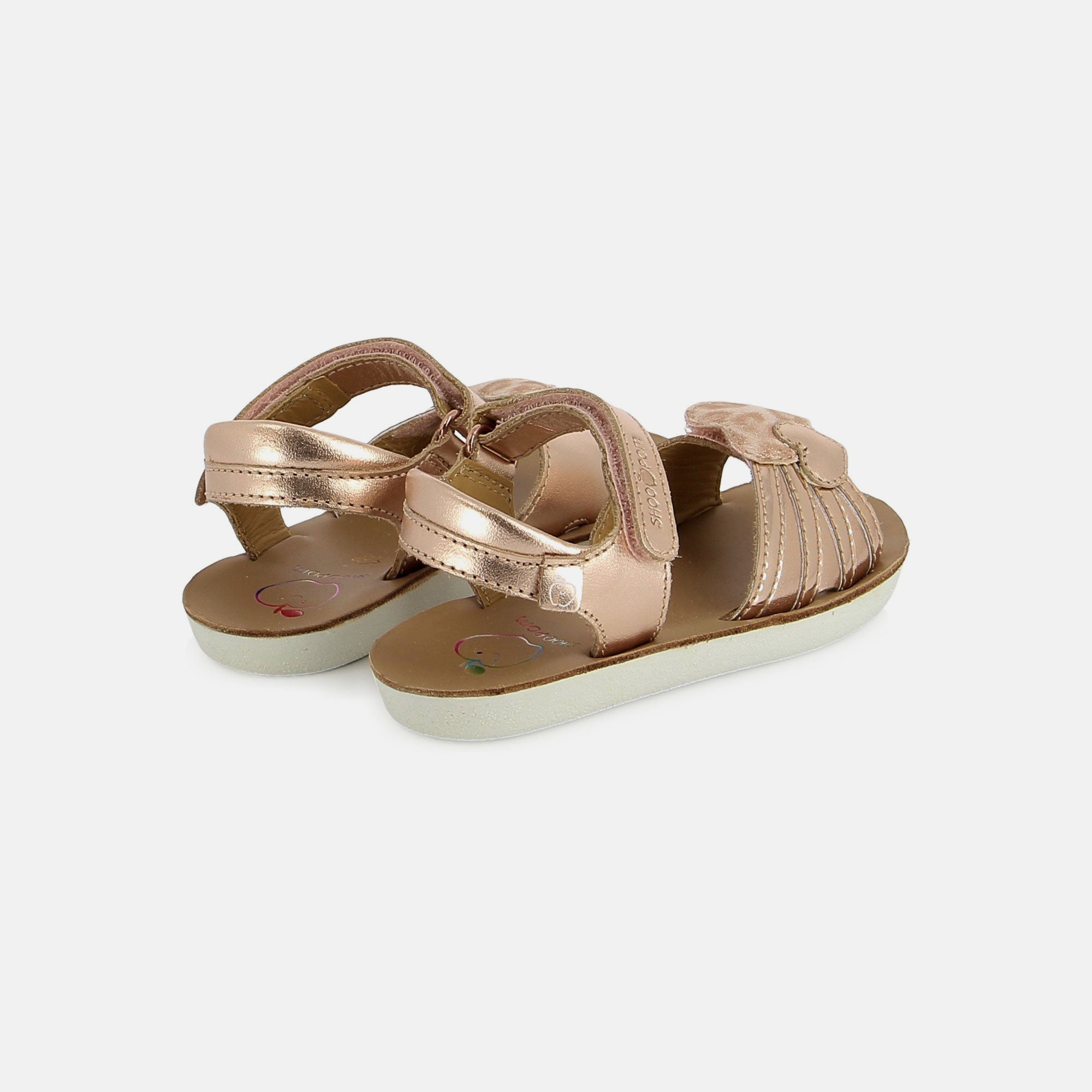shoo-pom-goa-heart-sandale-cuir-fille-cuivre-pink-c-ur image 3