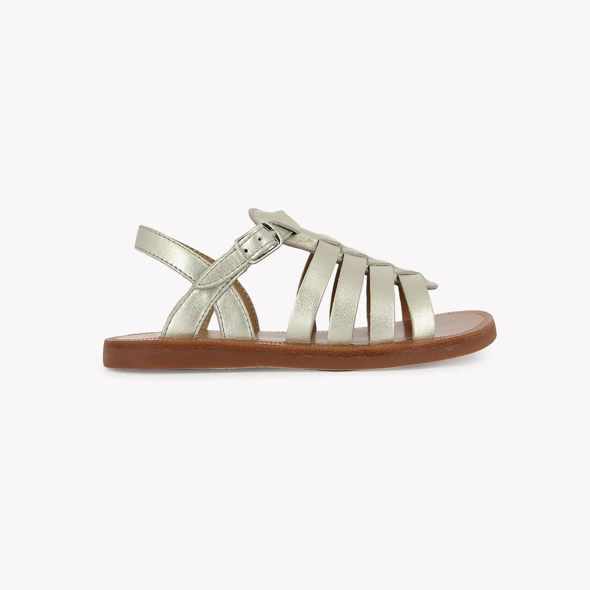 pom-d-api-plagette-strap-laminato-sandales-enfant-fille-platine-light image 4