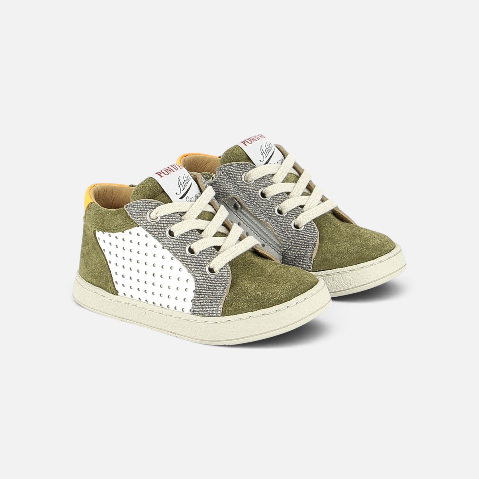 pom-d-api-mousse-lace-perfo-vel-carpenter-olive-off-white-basket-gar-on image 1