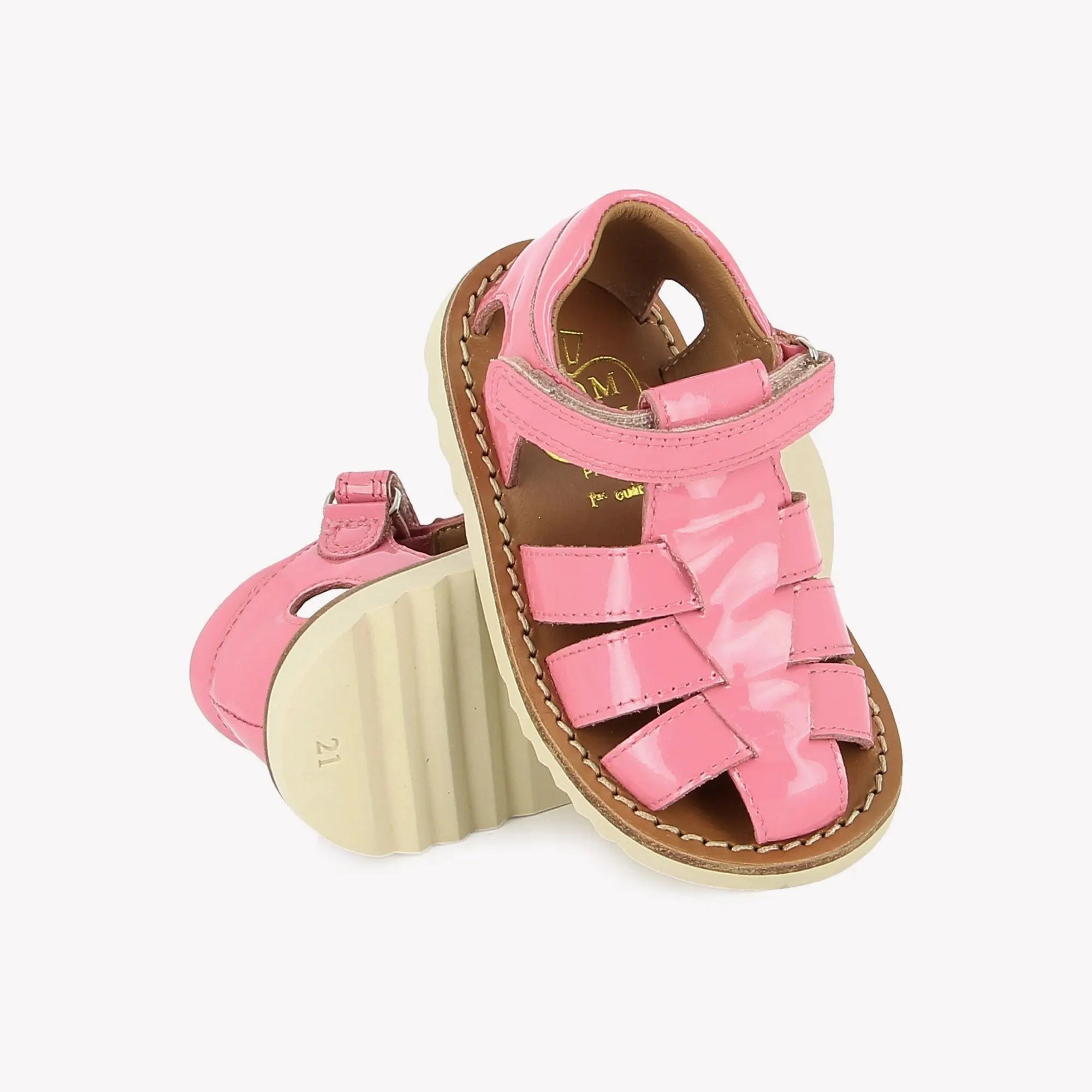 pom-d-api-waff-papy-sandale-fille-bubble-gum-vernis-m-tal image 2