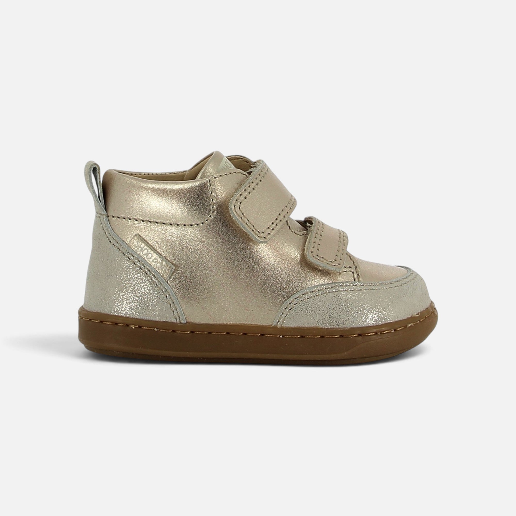 shoo-pom-bouba-scroll-easy-chaussure-premiers-pas-fille-laminato-bronze image 4