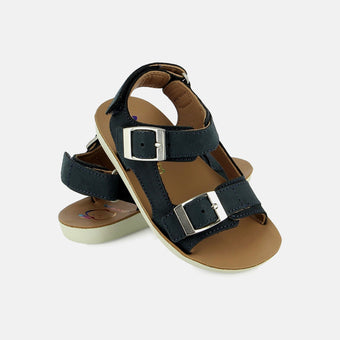 shoo-pom-goa-back-easy-sandales-enfant-cuir-nubuck-bleu-profond image 2