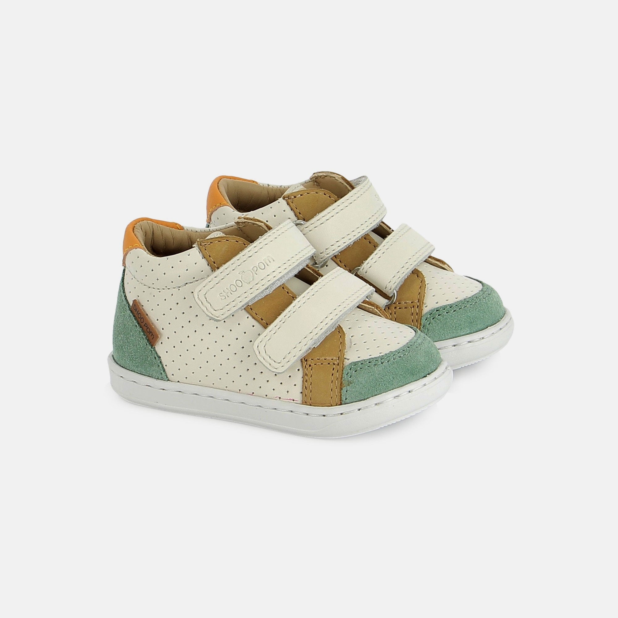 shoo-pom-bouba-box-easy-chaussure-premiers-pas-gar-on-craie-thym image 2