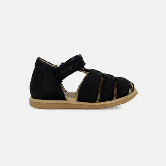 shoo-pom-tity-tonton-sandale-premiers-pas-cuir-marine-bout-ferm image 4
