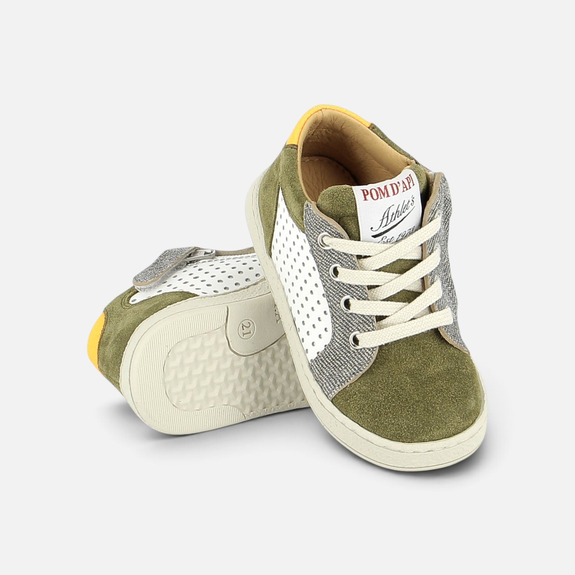 pom-d-api-mousse-lace-perfo-vel-carpenter-olive-off-white-basket-gar-on image 3