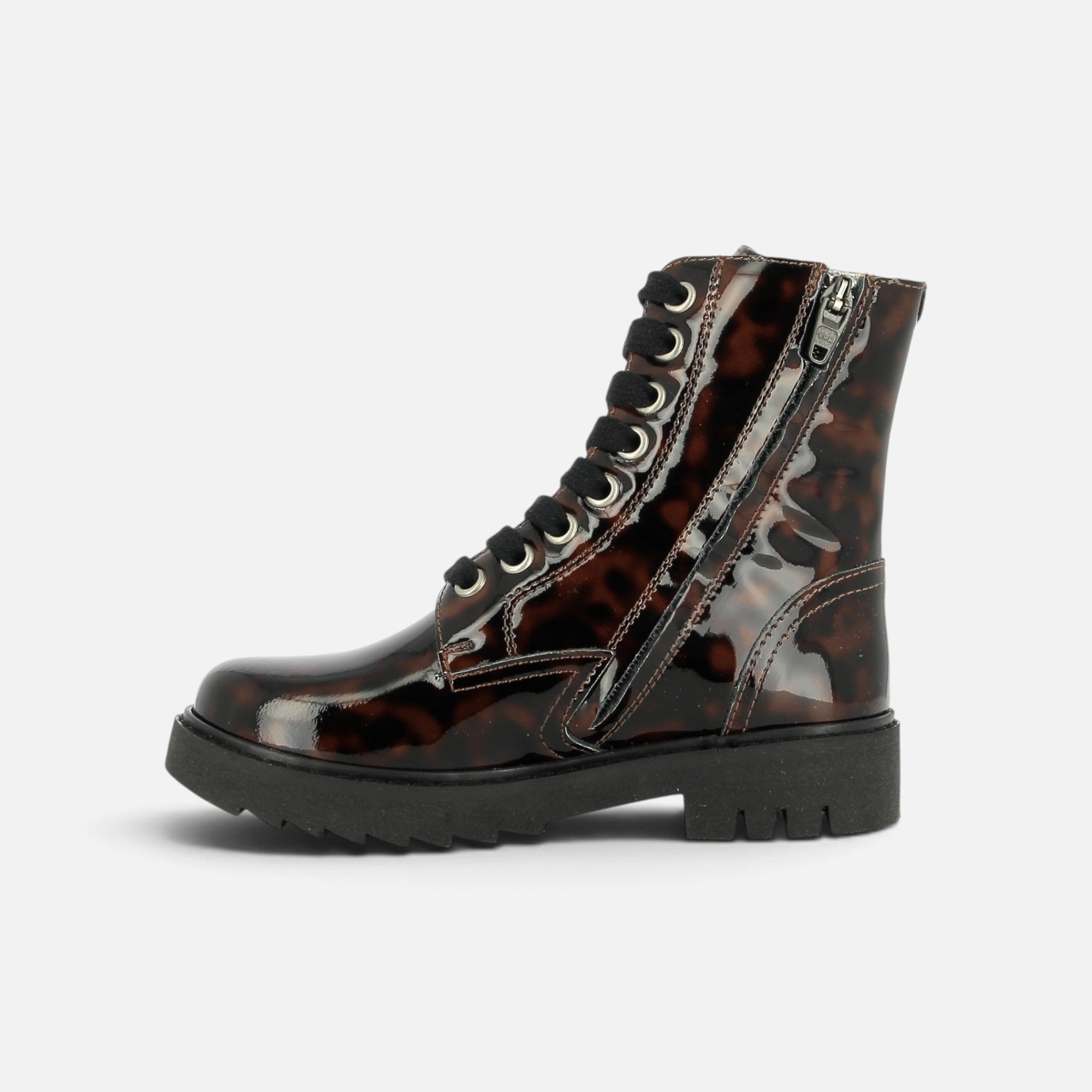 pom-d-api-sid-ranger-boots-enfant-cuir-noir-semelle-crant-e image 5