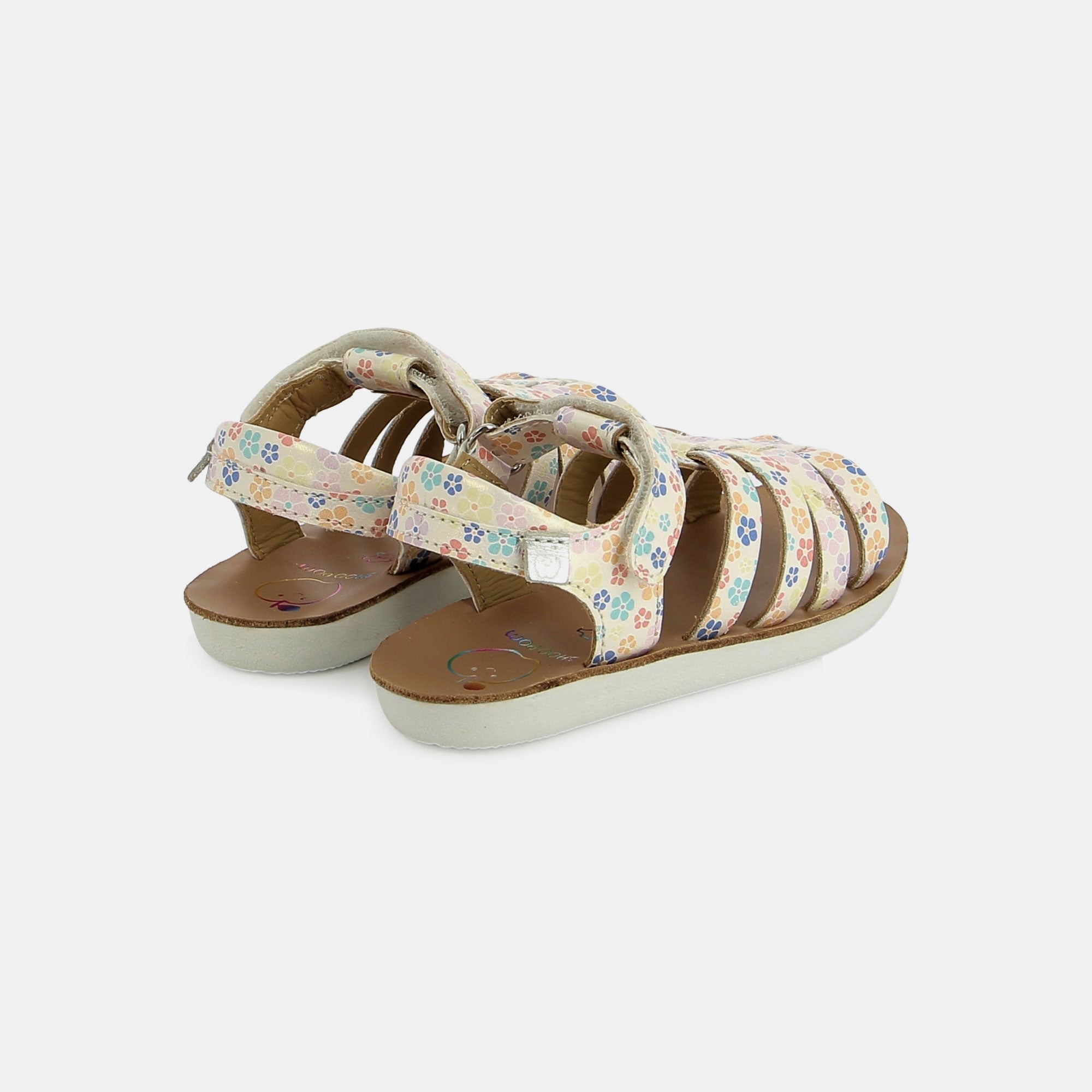 shoo-pom-goa-spart-sandale-cuir-fille-bulles-flo-nacre-print image 3
