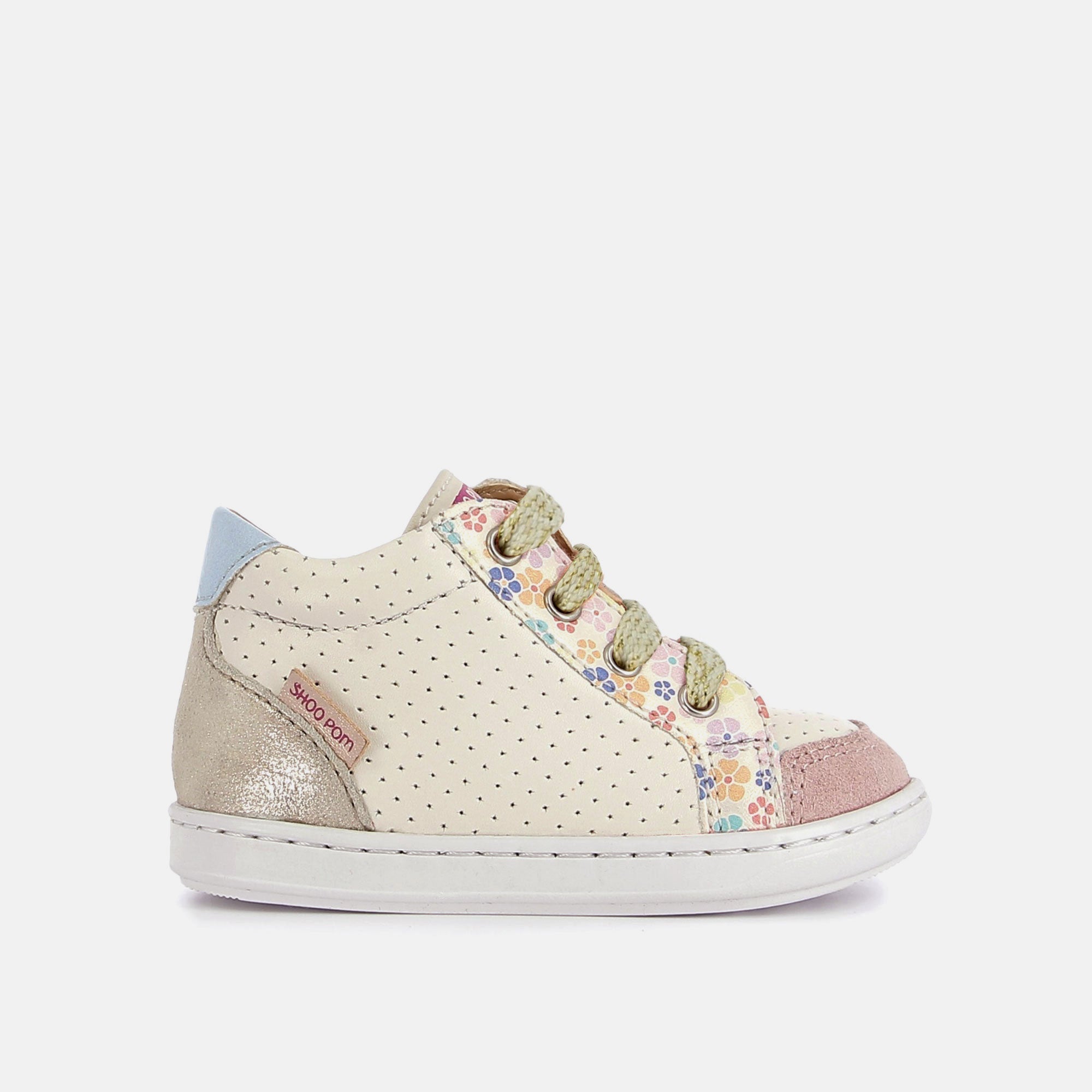 shoo-pom-bouba-zip-box-basket-premiers-pas-cuir-craie-light-pink image 4