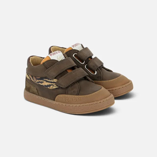 pom-d-api-mousse-backy-basket-enfant-brun-multi-kentuky-safari image 1