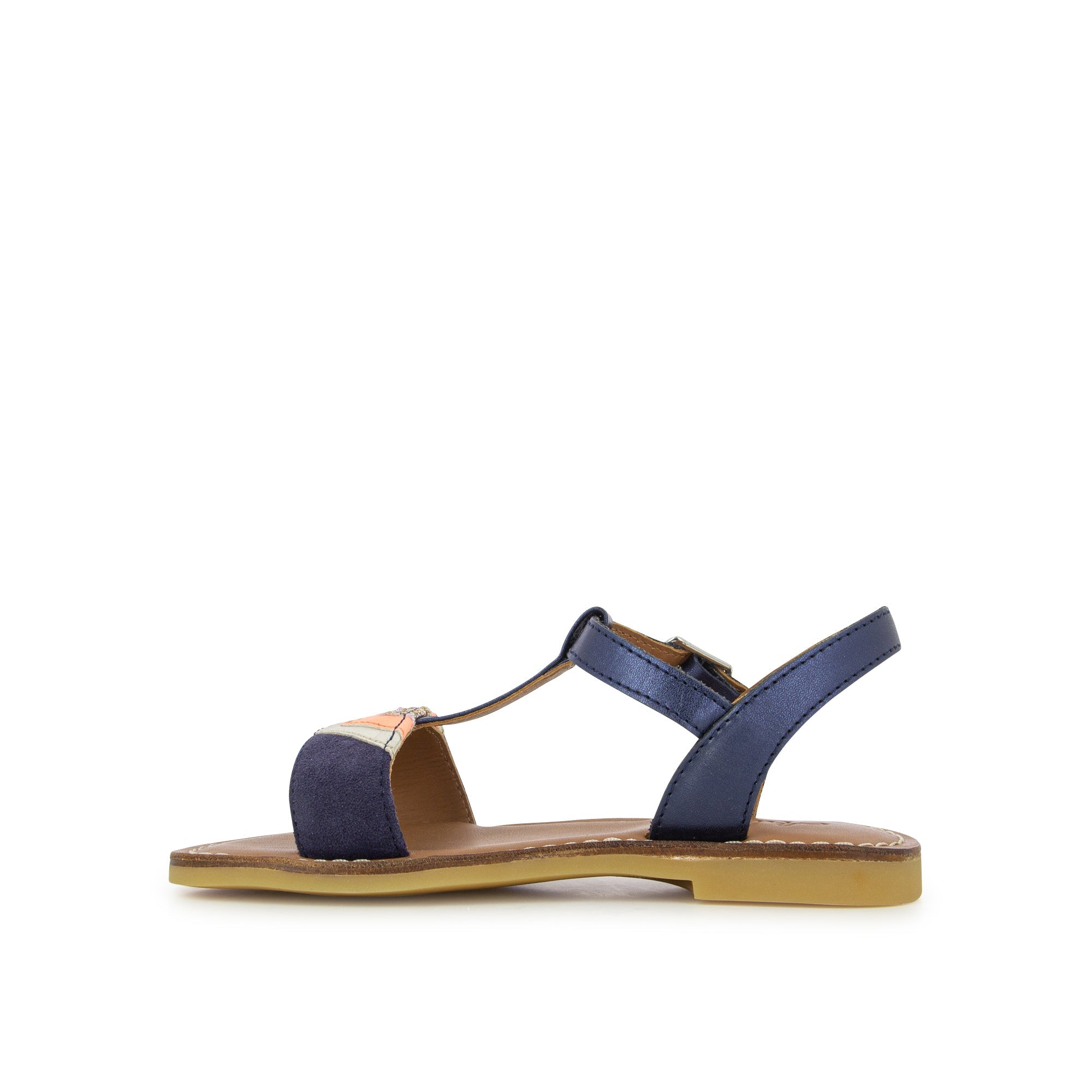 shoo-pom-lazar-delta-sandale-enfant-cuir-bleu-grande-pointure image 4