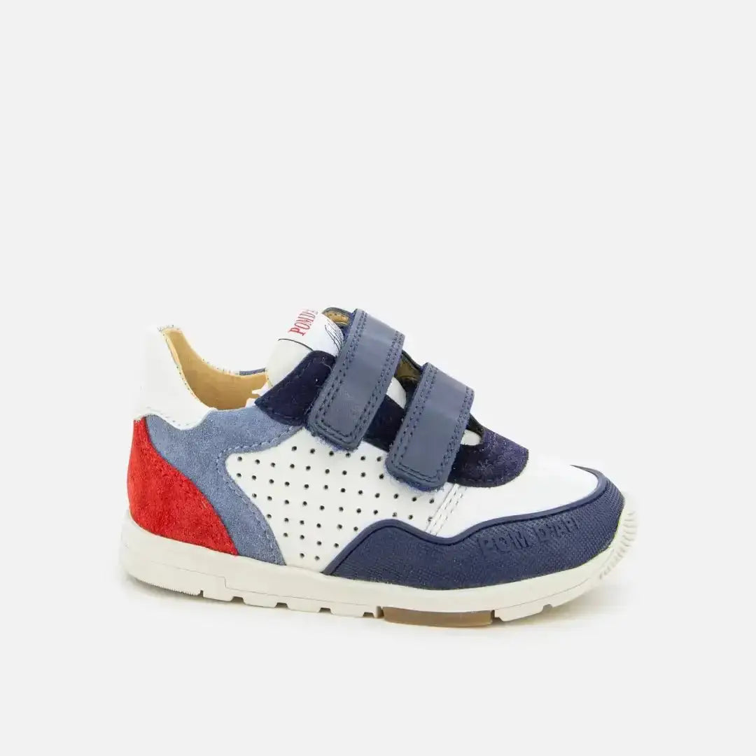 pom-d-api-pouss-bump-perfo-baskets-gar-on-mastic-navy-rouge image 1