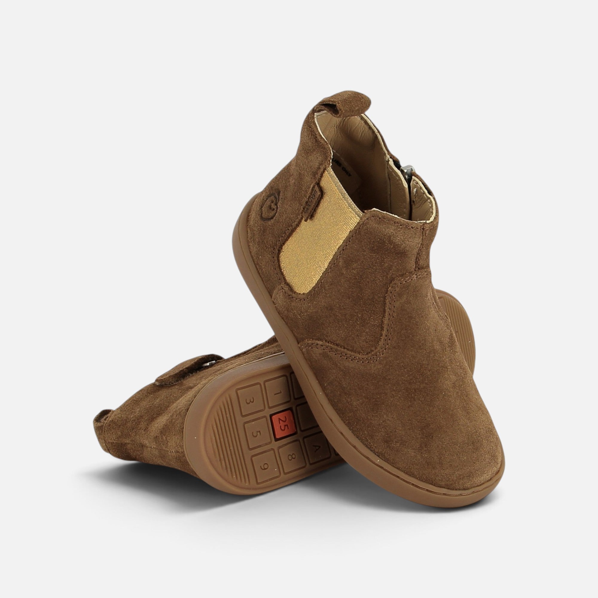 shoo-pom-play-chelsea-bottine-fille-camel-velours-oily image 3