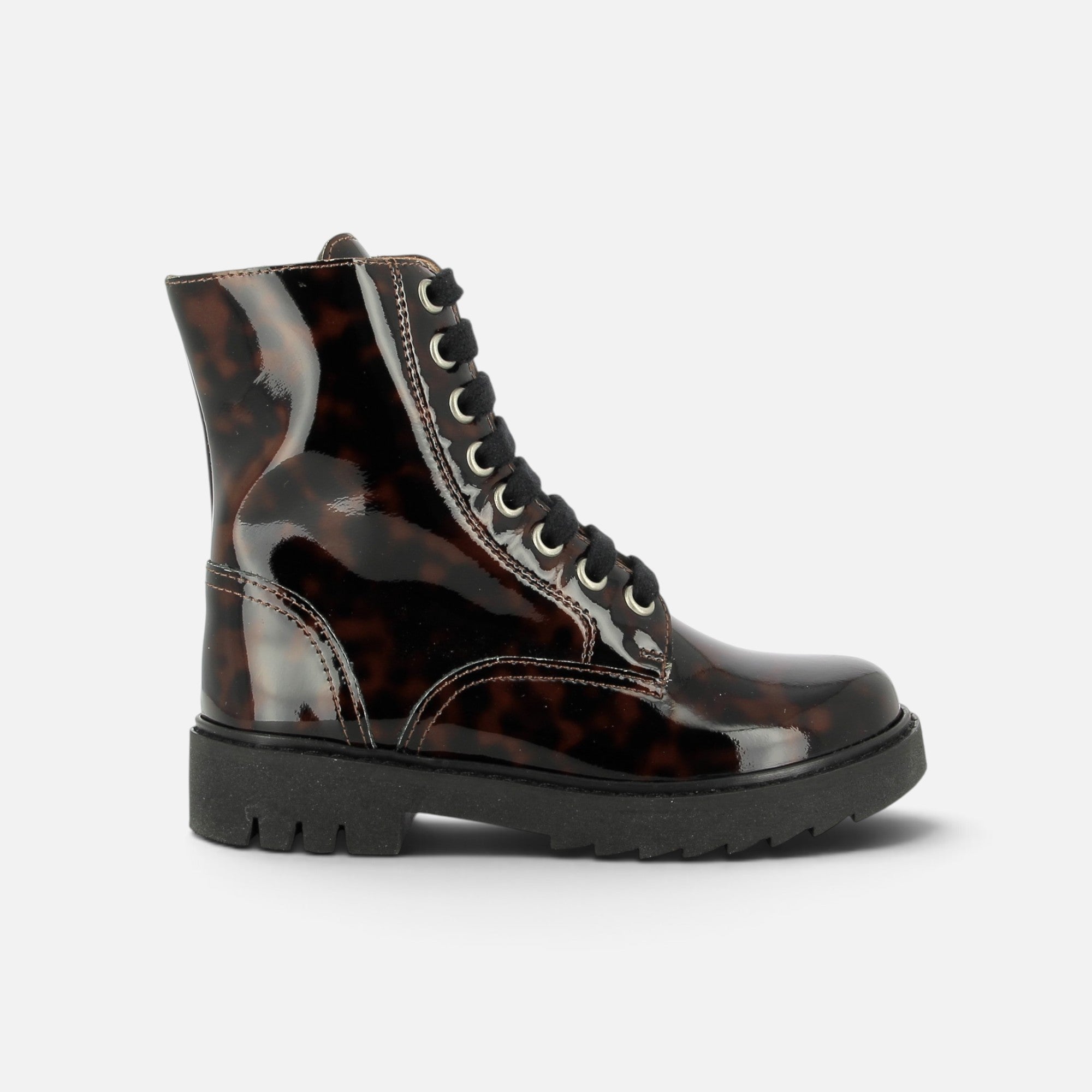 pom-d-api-sid-ranger-boots-enfant-cuir-noir-semelle-crant-e image 4