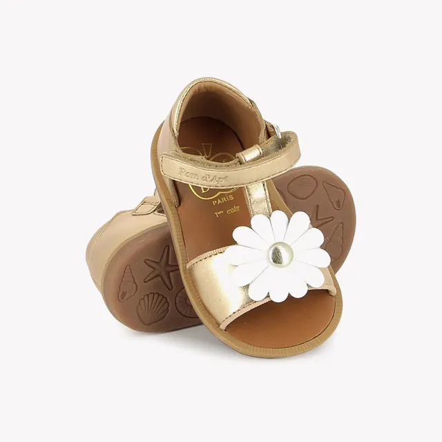 pom-d-api-poppy-big-flo-sandale-fille-ivory image 1