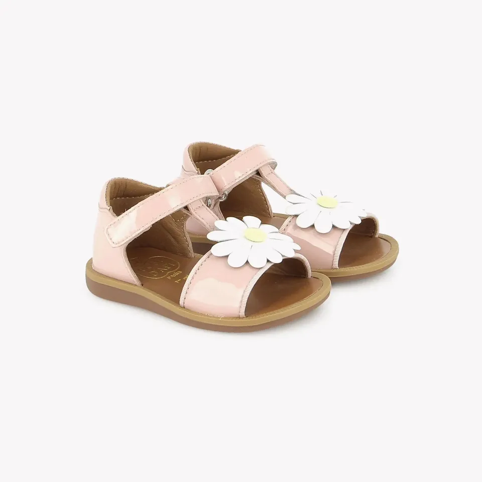 pom-d-api-poppy-big-flo-vernis-pink-sandale-fille image 1