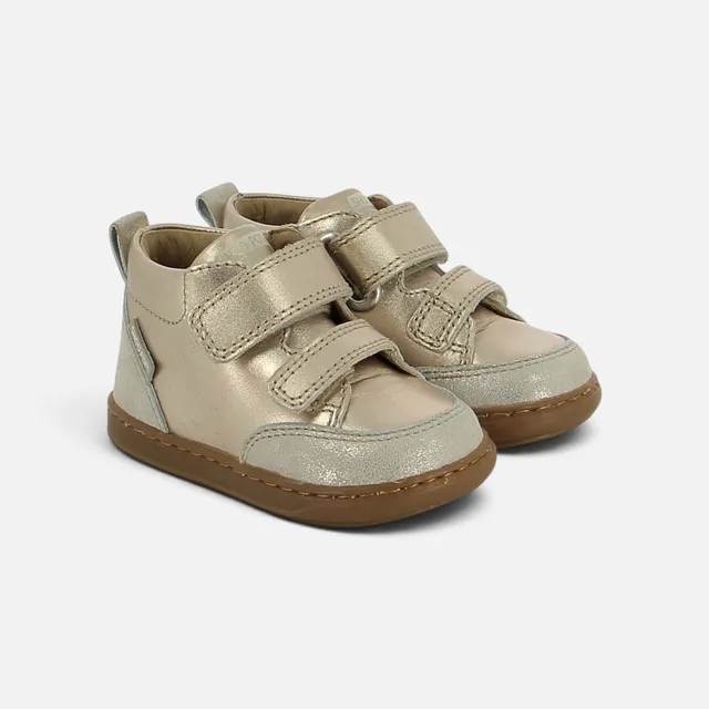 shoo-pom-bouba-scroll-easy-chaussure-premiers-pas-fille-laminato-bronze image 1