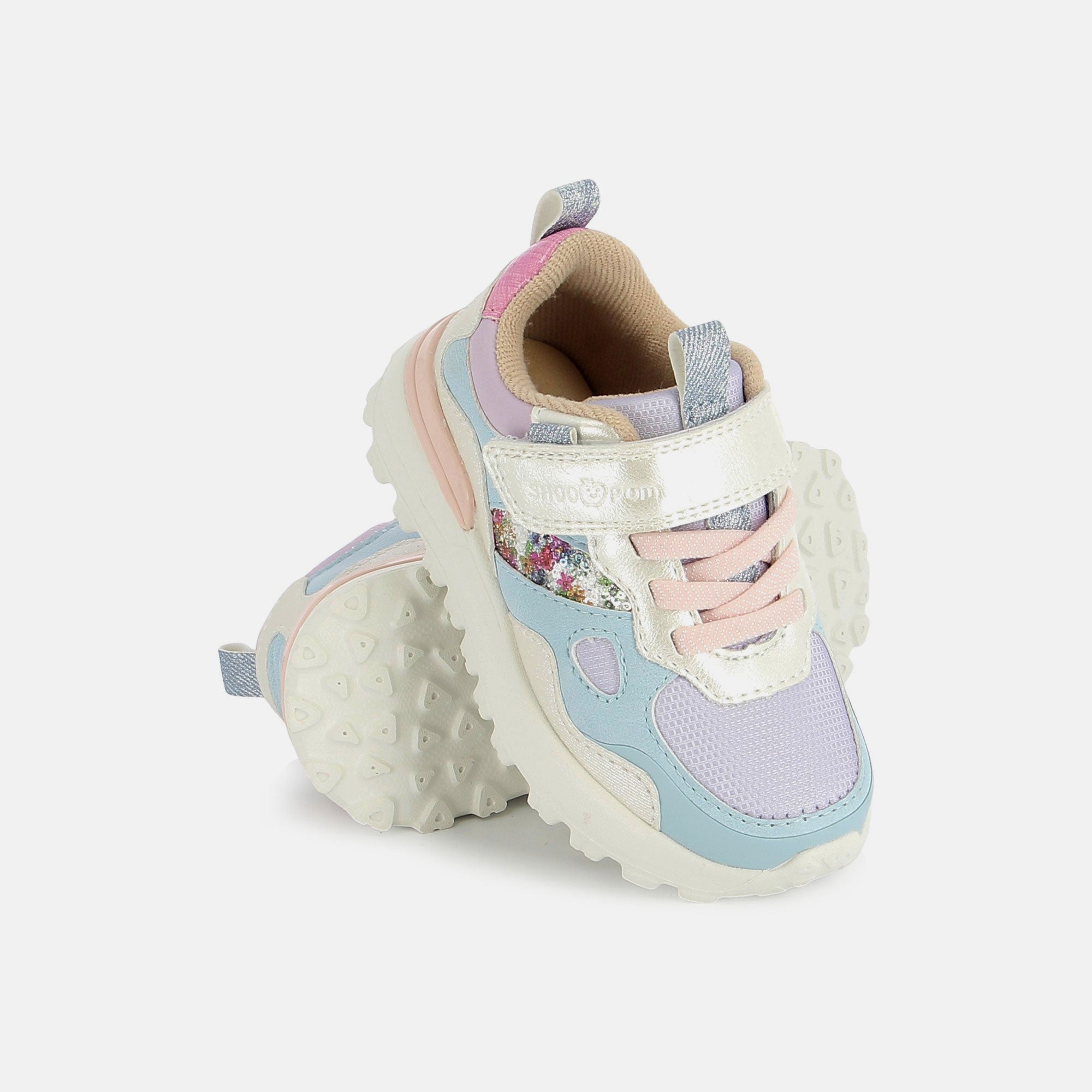 shoo-pom-joggy-scratch-baskets-enfant-flo-lilac-glitter image 2