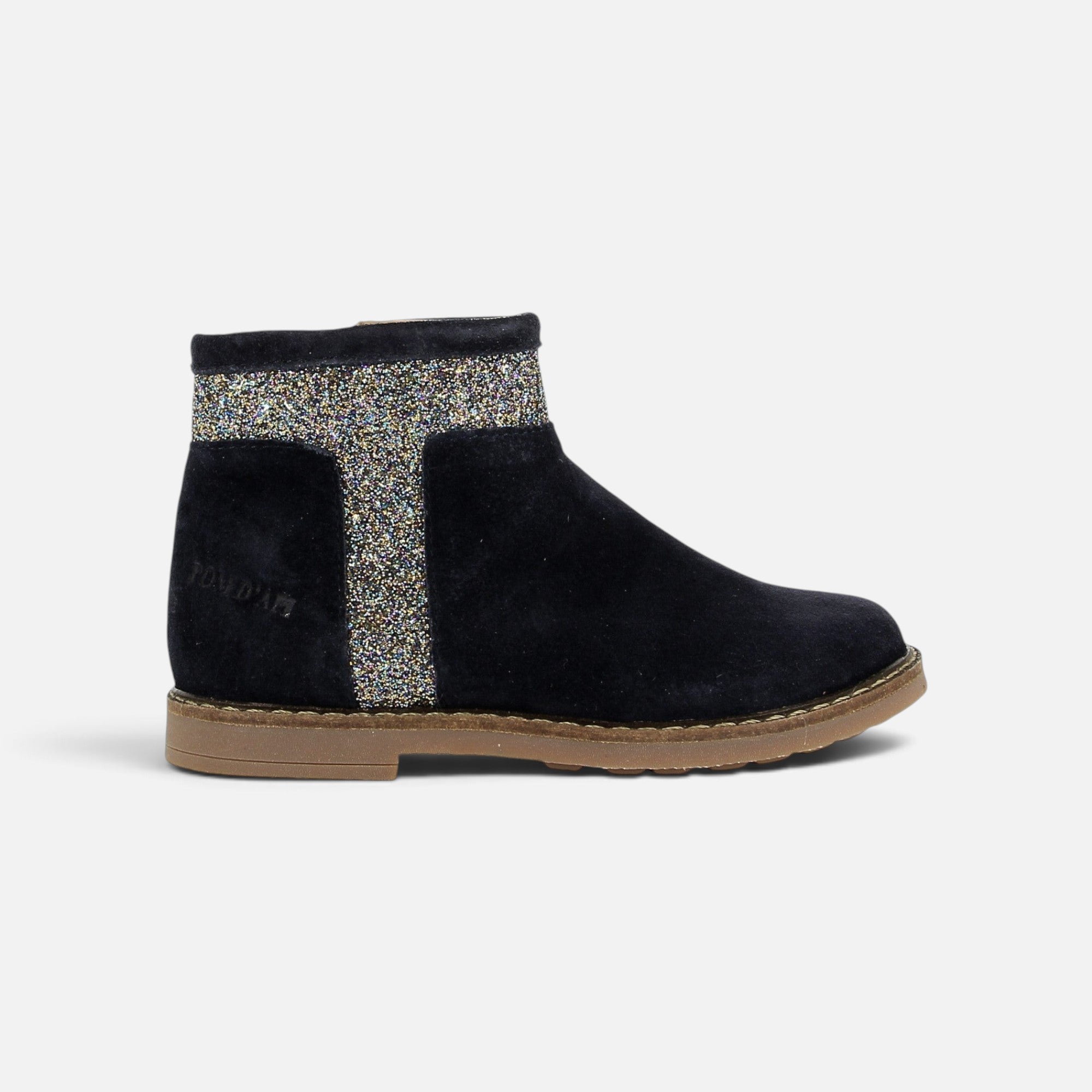 pom-d-api-trip-trott-boots-velours-glitter-navy-multi-fille image 4