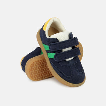 shoo-pom-yuzu-lo-scratch-sneaker-enfant-cuir-navy-double-scratch image 2