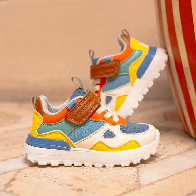 shoo-pom-joggy-scratch-baskets-enfant-multi-denim image 1
