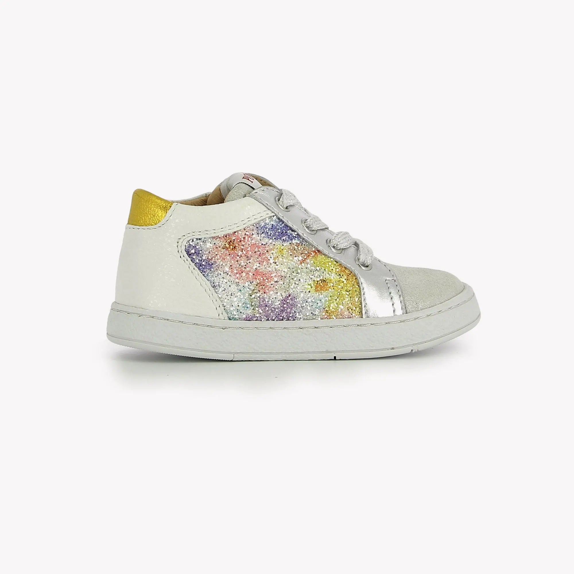 pom-d-api-mousse-zip-top-basket-fille-blanc-multi-velours-glitter image 4