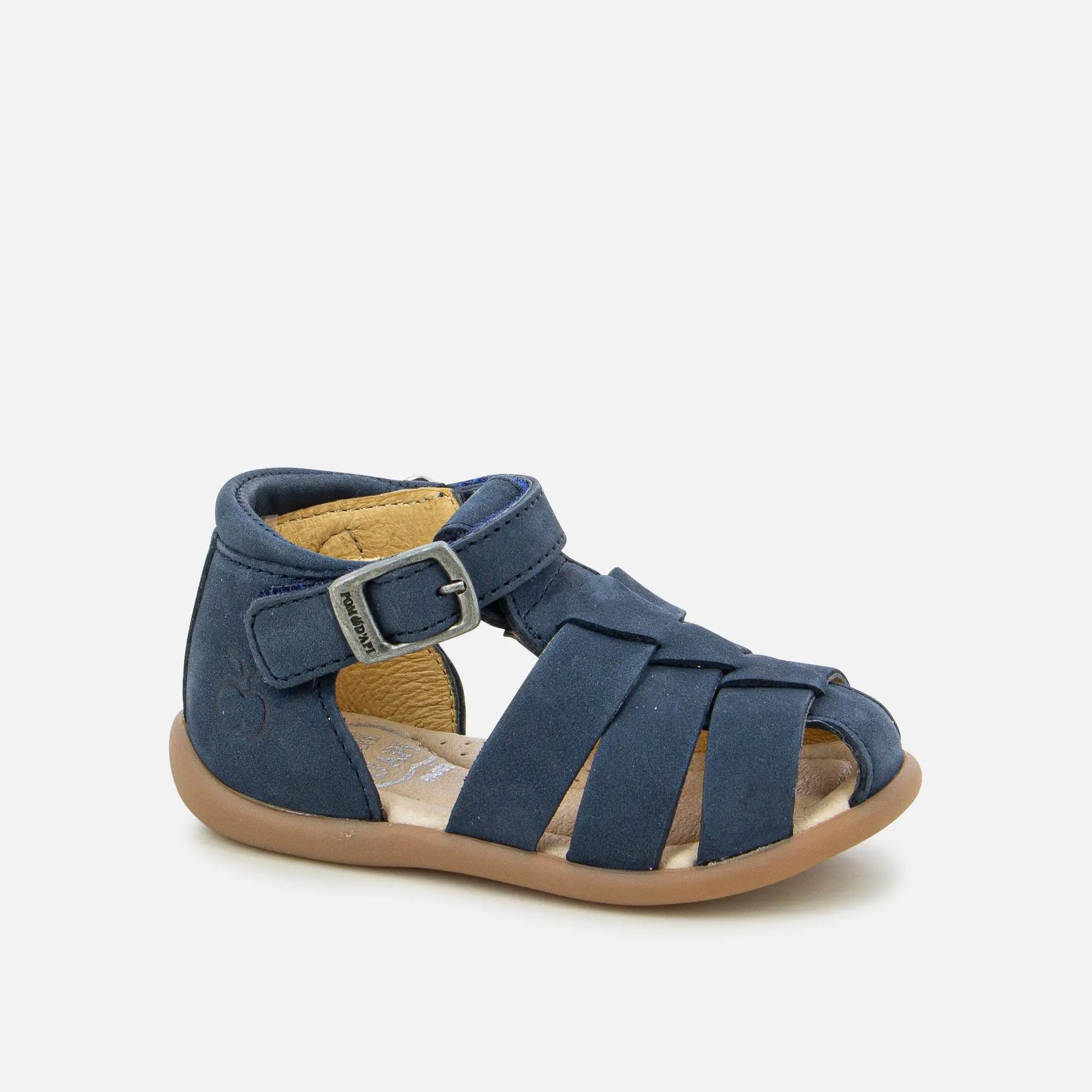 pom-d-api-stand-up-papy-sandales-premiers-pas-gar-on-marine-nubuck image 1