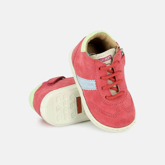 shoo-pom-bouba-lazy-chaussures-premiers-pas-cuir-raspberry image 2