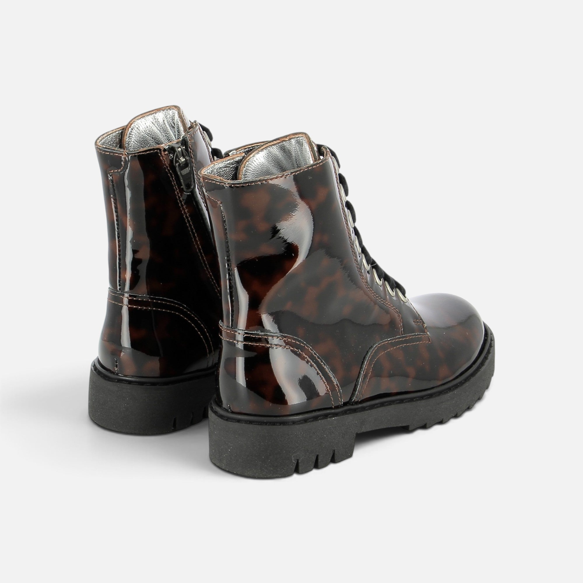 pom-d-api-sid-ranger-boots-enfant-cuir-noir-semelle-crant-e image 3
