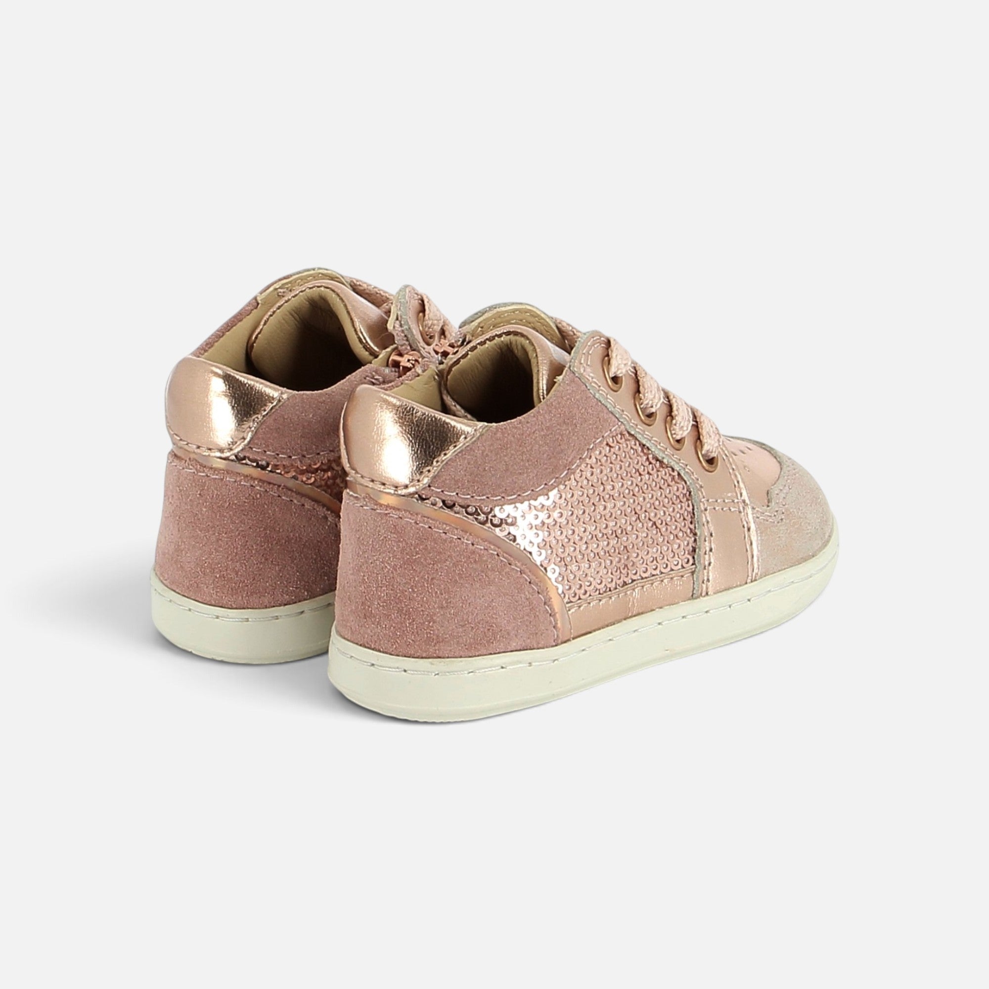 shoo-pom-bouba-bibi-baskets-premiers-pas-copper-laminato-sequin image 3