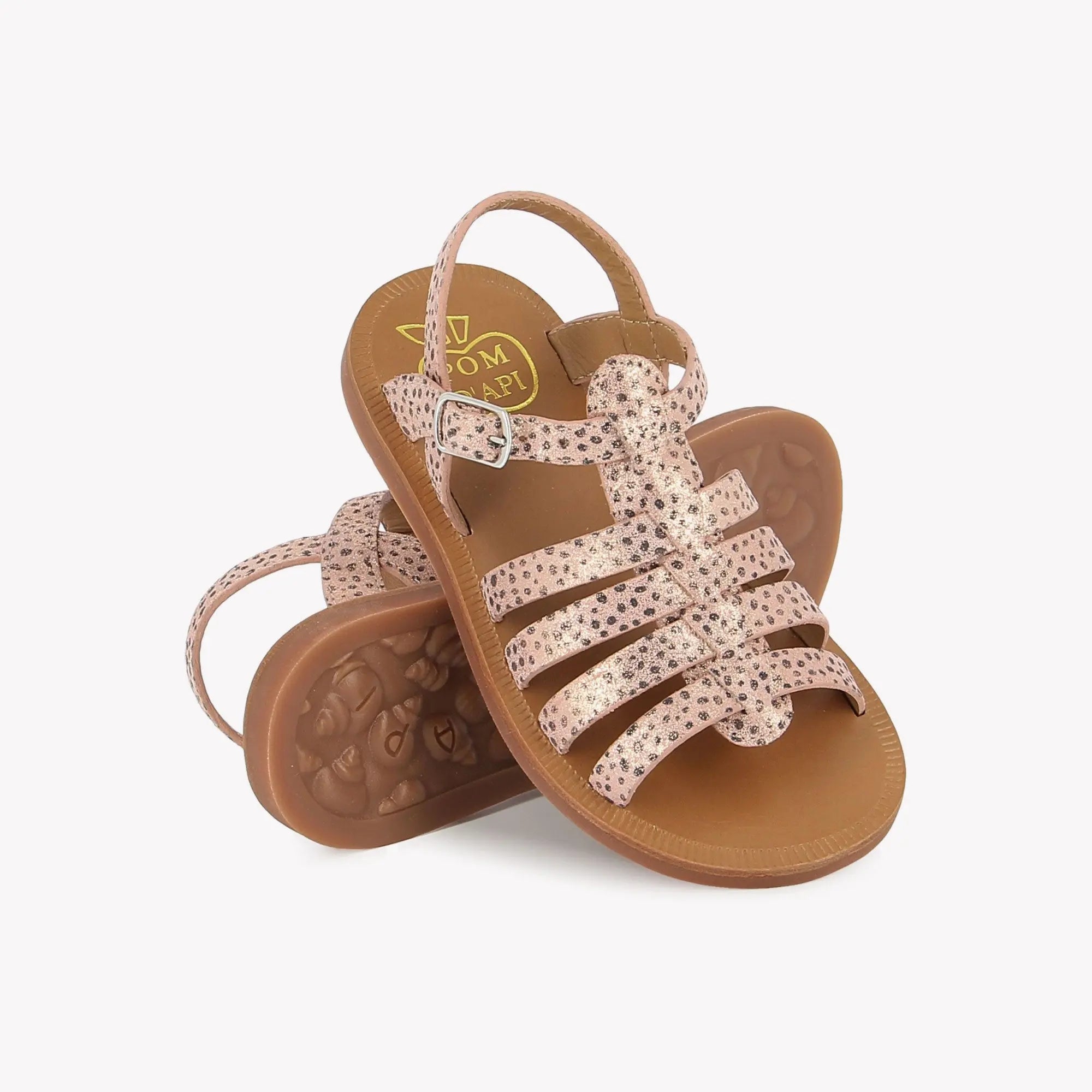 pom-d-api-plagette-strap-sandales-enfant-pink-indian-lux image 2