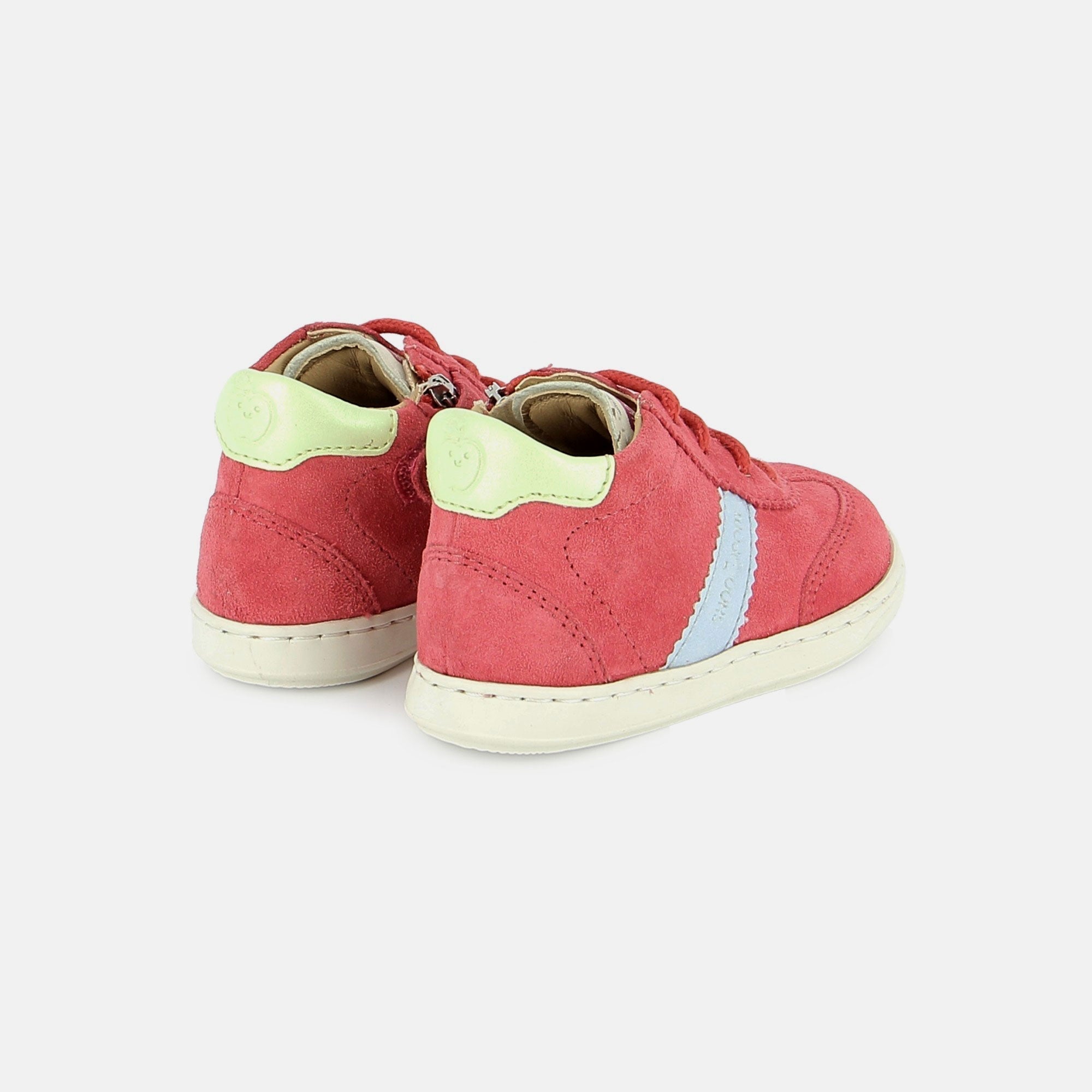 shoo-pom-bouba-lazy-chaussure-premiers-pas-fille-velours-raspberry image 3