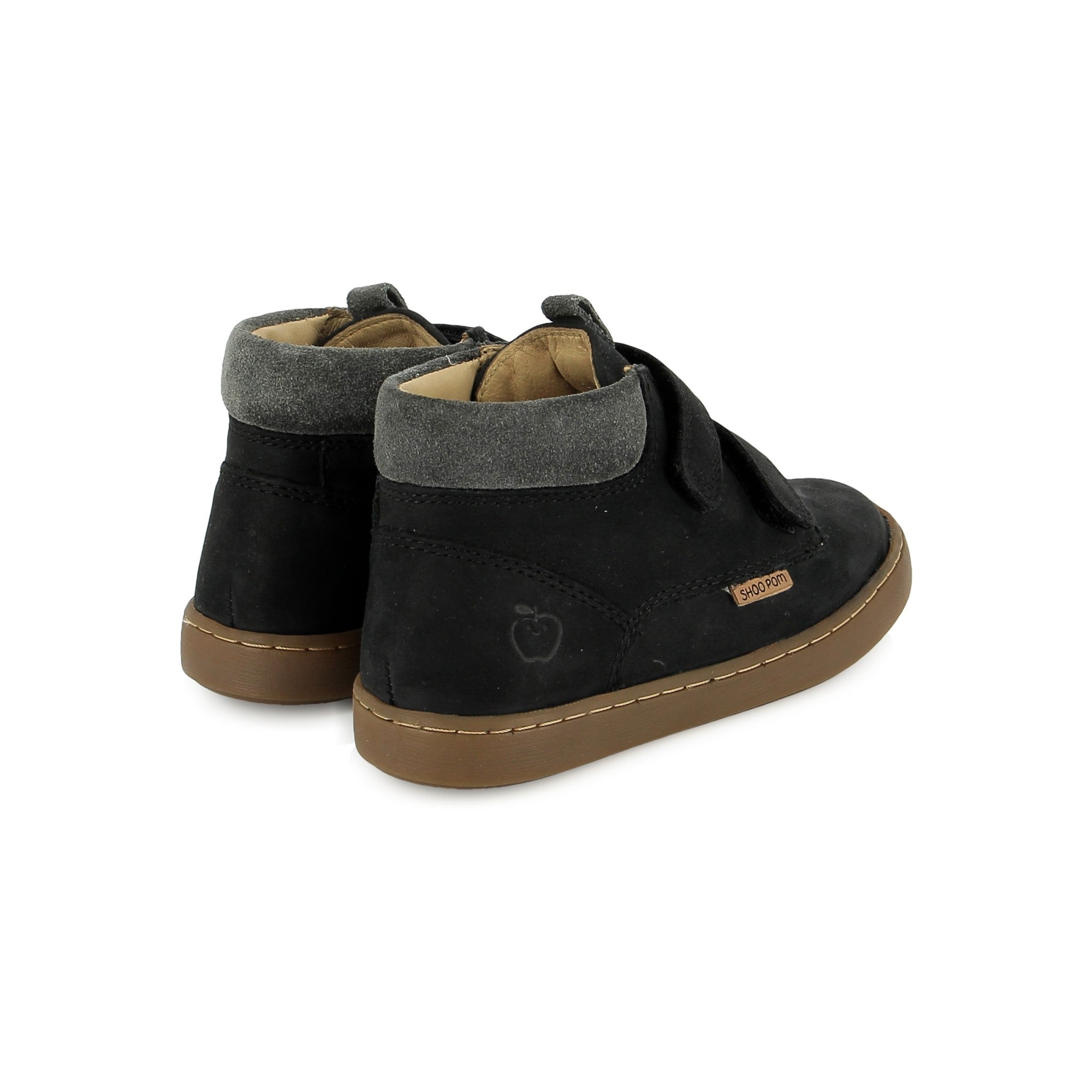 shoo-pom-play-desert-scratch-basket-cuir-enfant-noir-buxon image 2