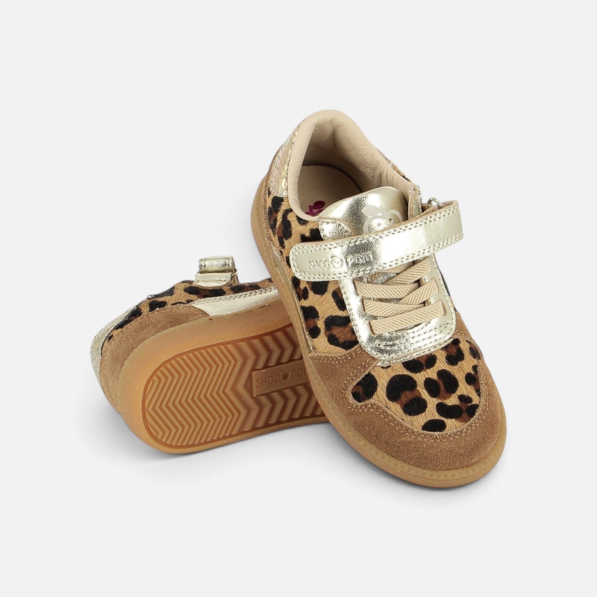shoo-pom-sp-kix-lo-connect-basket-fille-platine-l-o-beige image 2