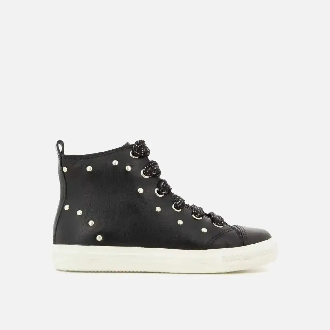 pom-d-api-swag-stud-basket-fille-cuir-noir-rivets-argent-s image 1
