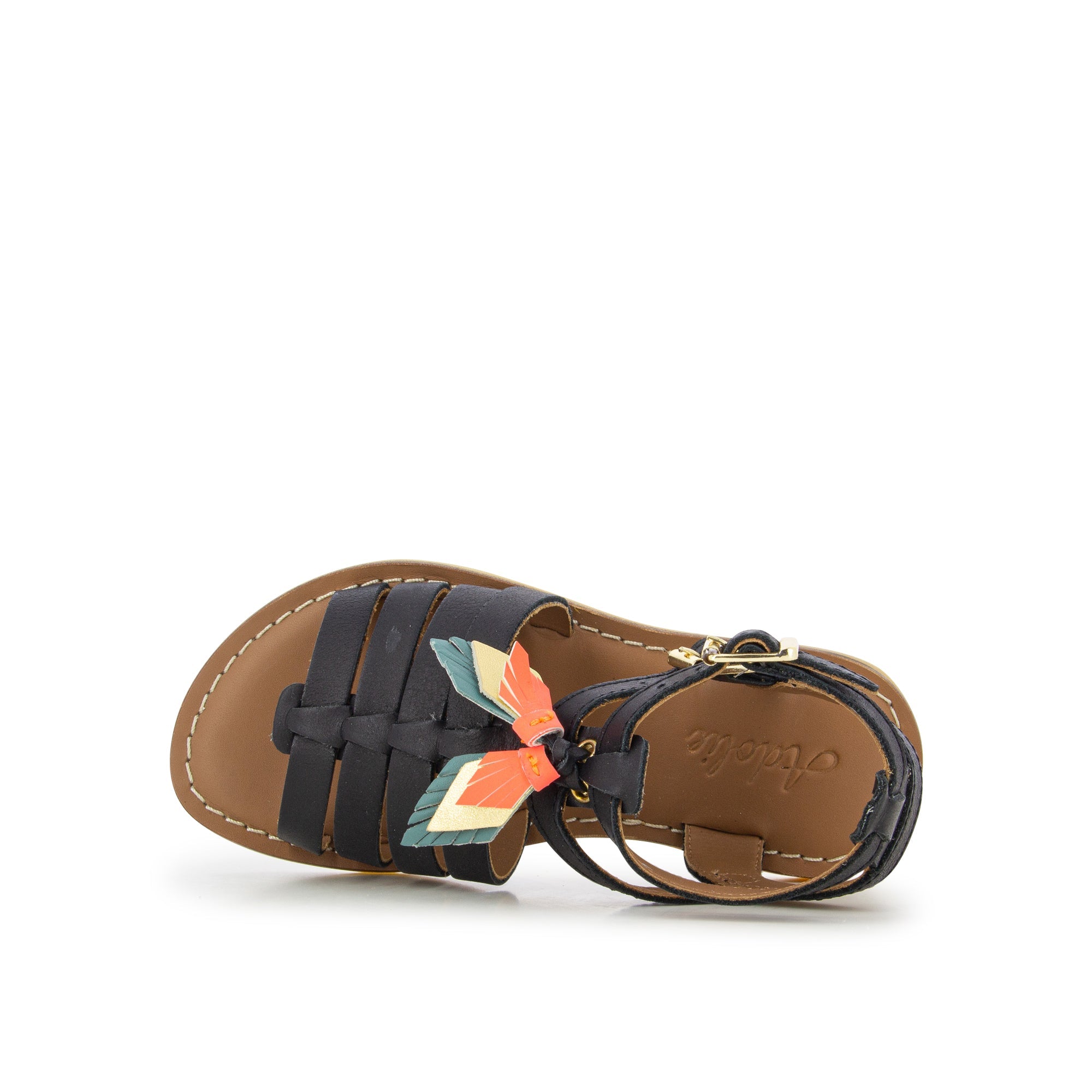 shoo-pom-lazar-roma-sandale-grande-pointure-cuir-noir image 3